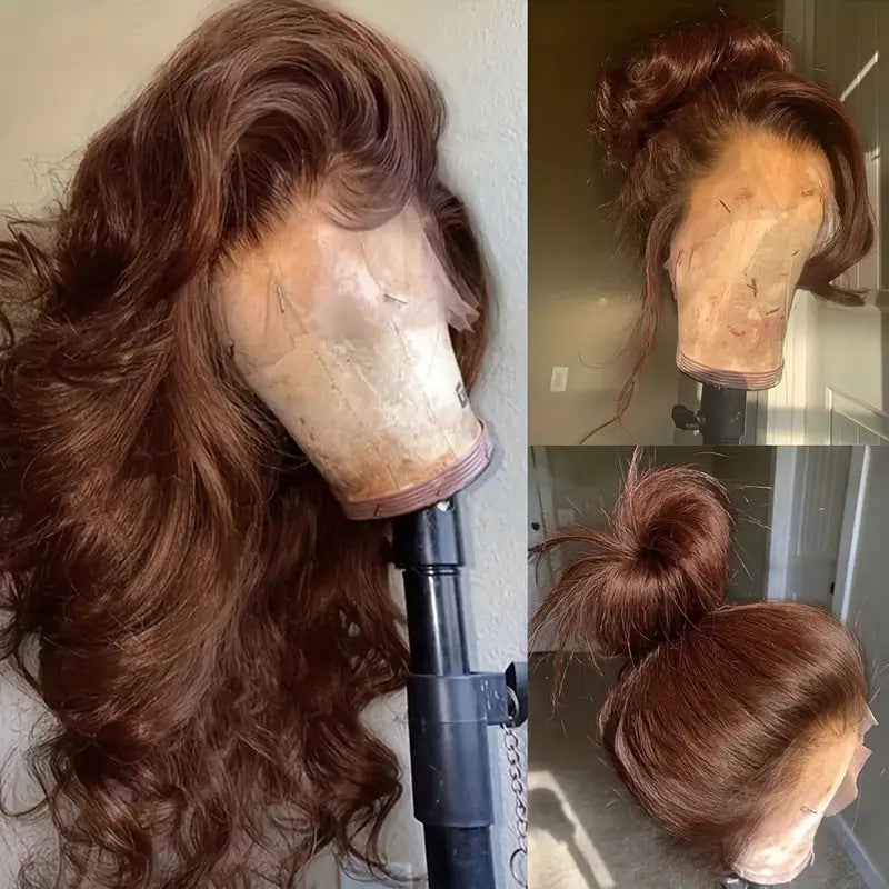Brown Big Wave Fake Long Curly Wig Head Cover – Premium 0 | RICALOUX
