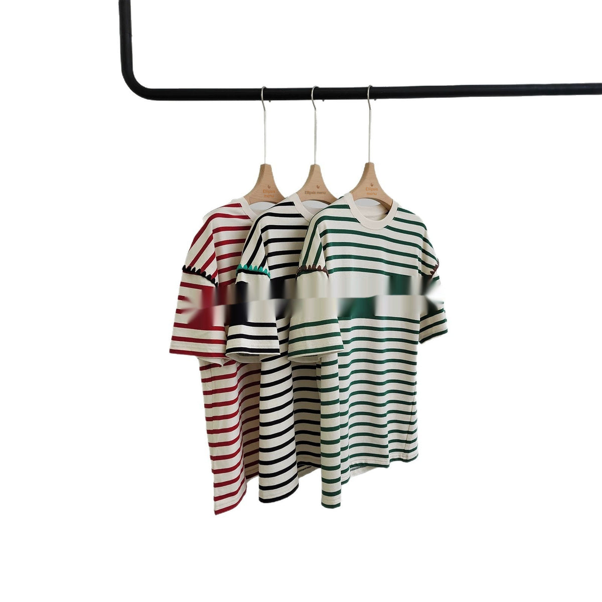 Striped Loose-fitting Long-length Color-block Summer Casual Versatile Top – Premium 0 | RICALOUX