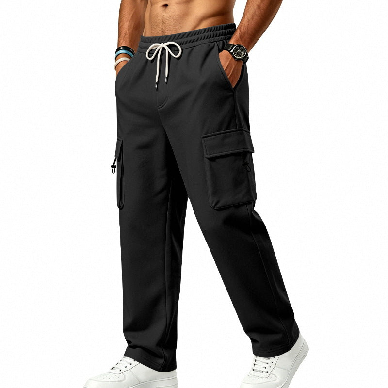 Mens Sporty-casual Multi-pocket Utility Trousers by Ricaloux