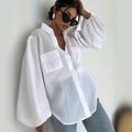 Solid-color Long Sleeves With Double Flap Pockets And A Lapel Collar – Premium 0 | RICALOUX