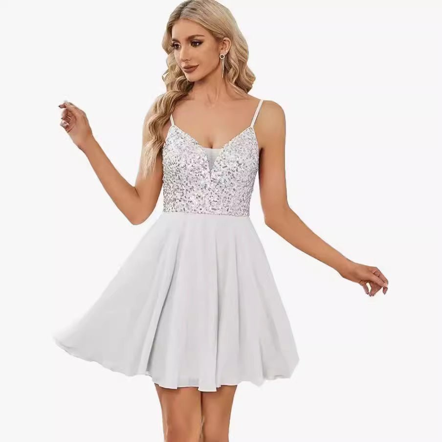 Womens Stylish Sequin Toast Dress - RICALOUX