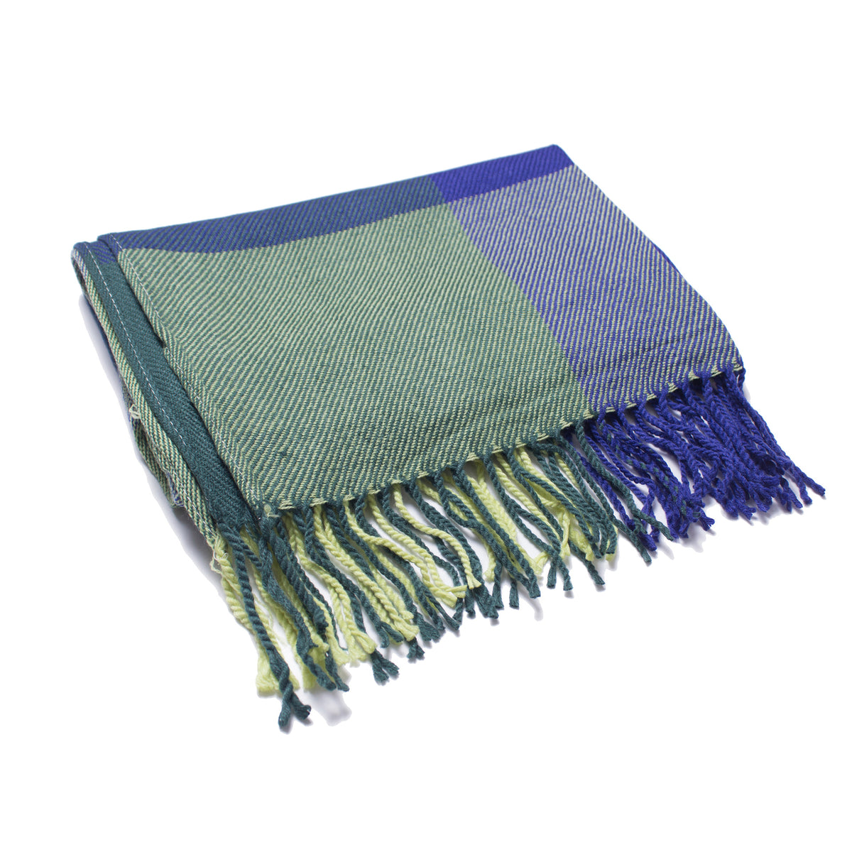 British-style Mens And Womens Couple Tassel Scarf With Large Plaid Pattern by Ricaloux