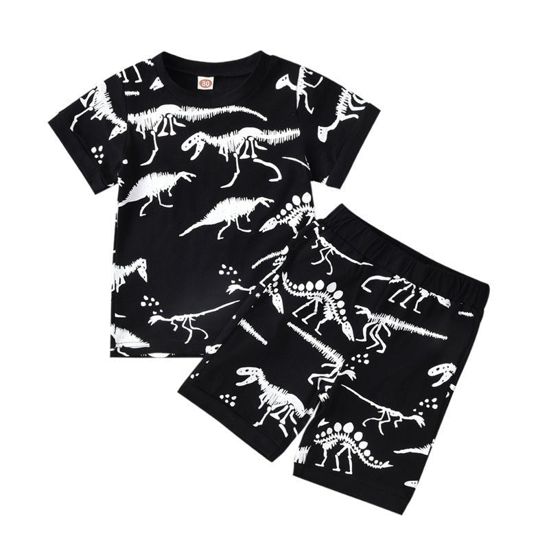 Summer Short-sleeved Dinosaur Children's Clothing - RICALOUX