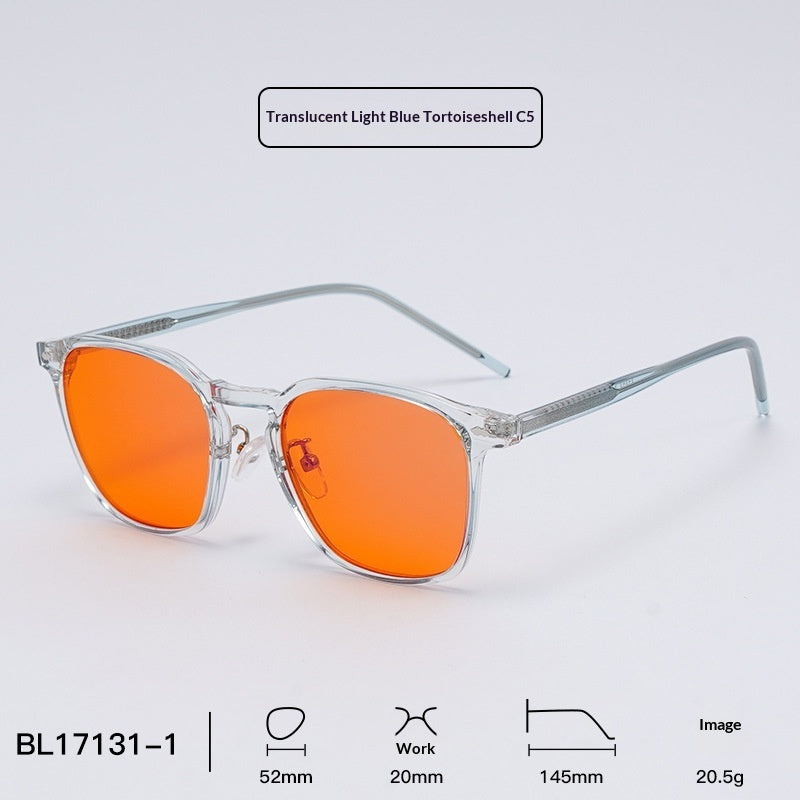 Orange Colored Glasses Anti Blue Light Eye Protection AR Anti Reflective Film by Ricaloux