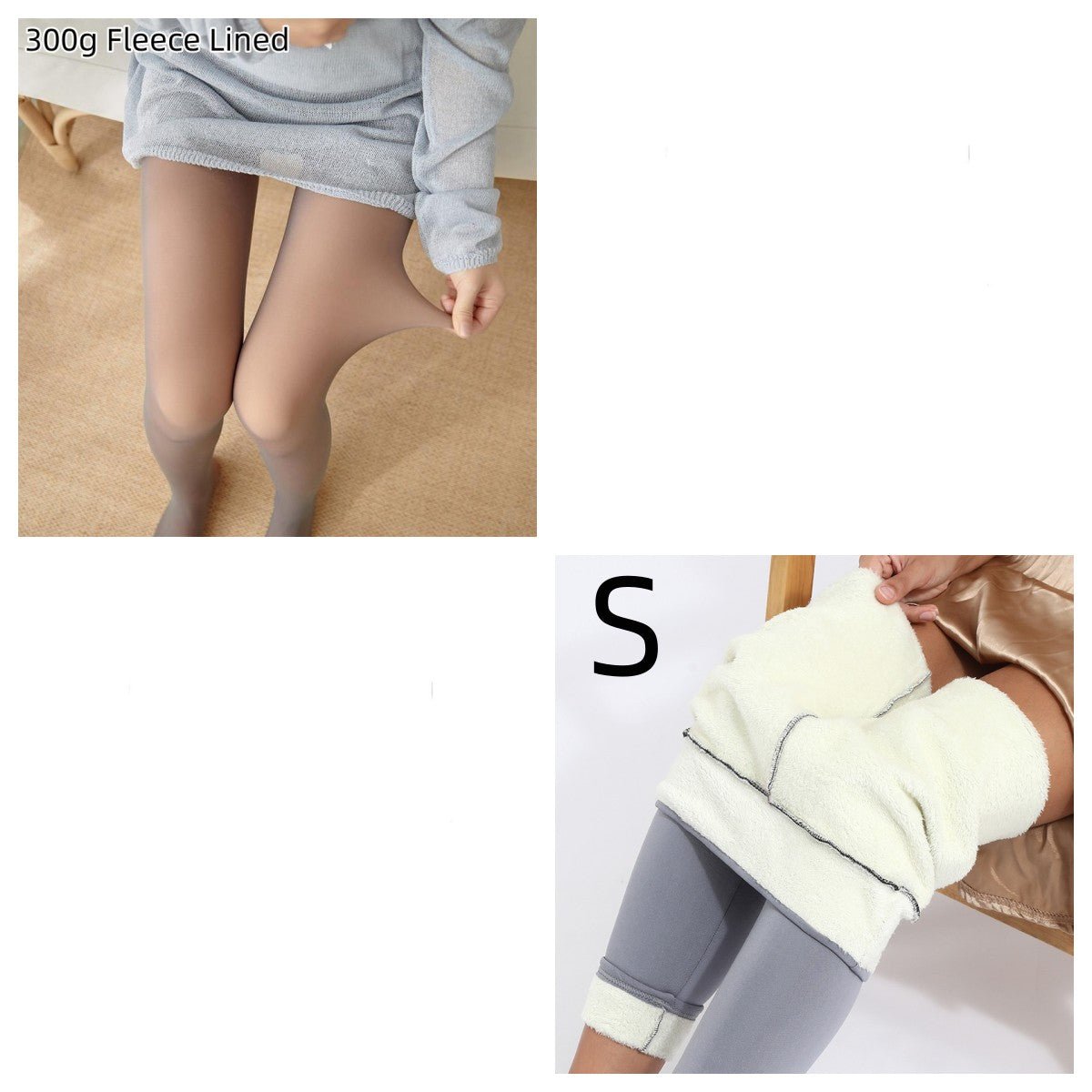 Fleece-lined Thickened Sheer Tights Leggings Transparent One-piece Pantyhose Superb Fleshcolor Pantynose - RICALOUX