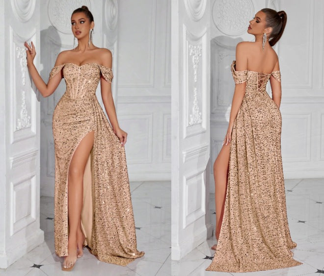 Best-selling Beaded Strapless Sexy Dress For Women – Premium 0 | RICALOUX