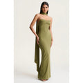 Halter-neck Pleated Knit Wrap Dress Featuring A Twist Detail And A Figure-hugging Fit That Exudes – Premium 0 | RICALOUX