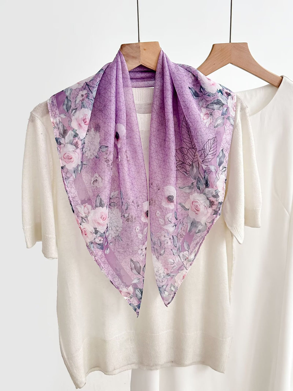 New Breathable Versatile Silk Chiffon Scarf For Women, Also Usable As A Shawl by Ricaloux