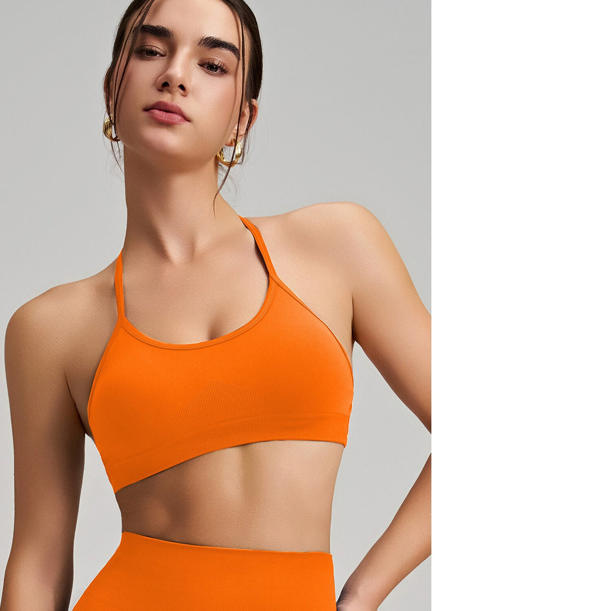 Women's Seamless Thin Strap Cross Back Yoga Outfit Set, Quick-Dry Tight Sports Fitness Bra For Running – Premium 4 | RICALOUX