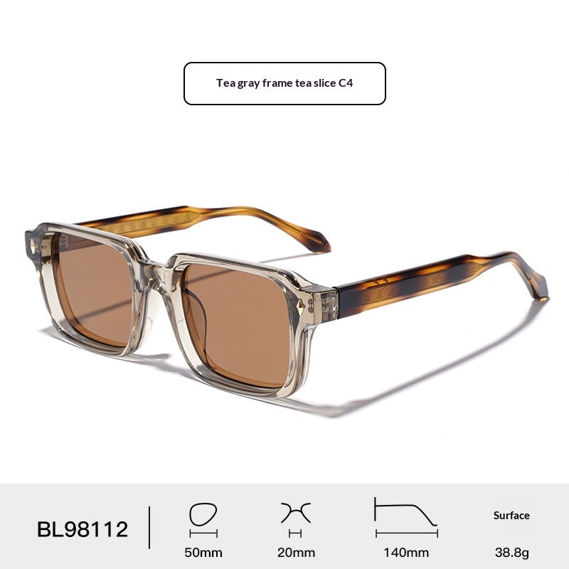 UV400 UV-protection Imitation-acetate Thick-frame Sunglasses – Premium 0 | RICALOUX