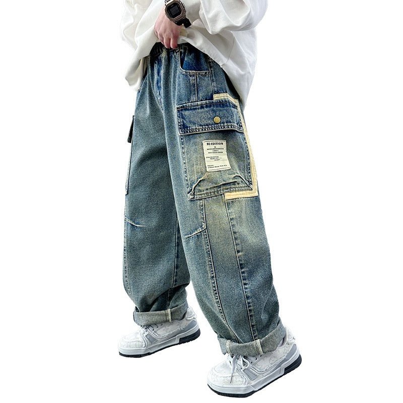 Children's Wear Boys Spring Clothing Pants Straight - RICALOUX