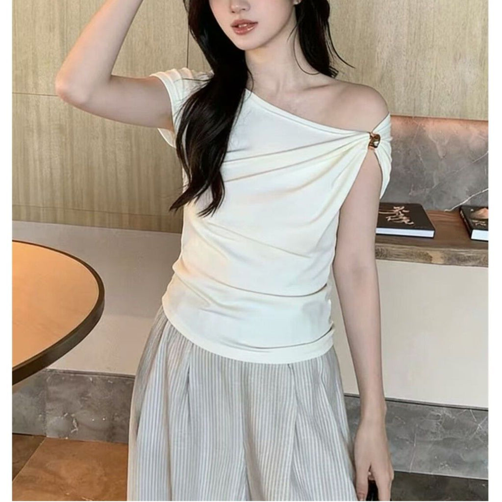Slim-fit Cropped Top New Short-sleeve Style – Premium 0 | RICALOUX