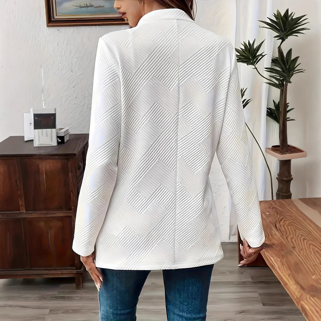 Womens New Stylish Three-button Double-breasted Coatblazer by Ricaloux