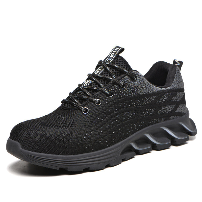Men Sneakers Indestructible Steel Toe Work Shoes Comfortable Puncture Proof Shoes by Ricaloux
