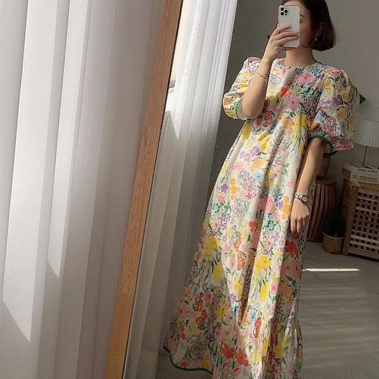 Casual Floral-print Age-defying Ethereal Dress – Premium 0 | RICALOUX