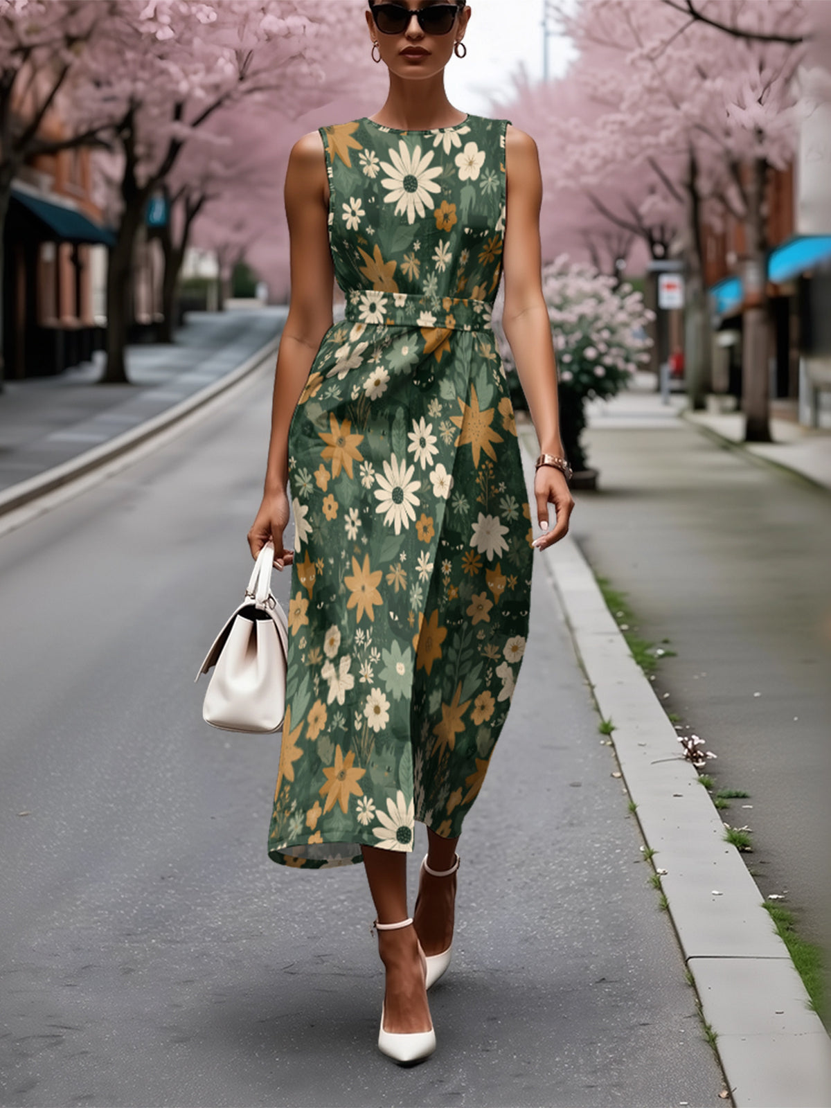 Elegant Sleeveless Casual Dress For Ladies by Ricaloux