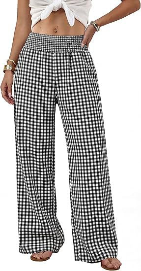 Womens Relaxed-fit High-waisted Casual Wide-leg Trousers With Pleats by Ricaloux