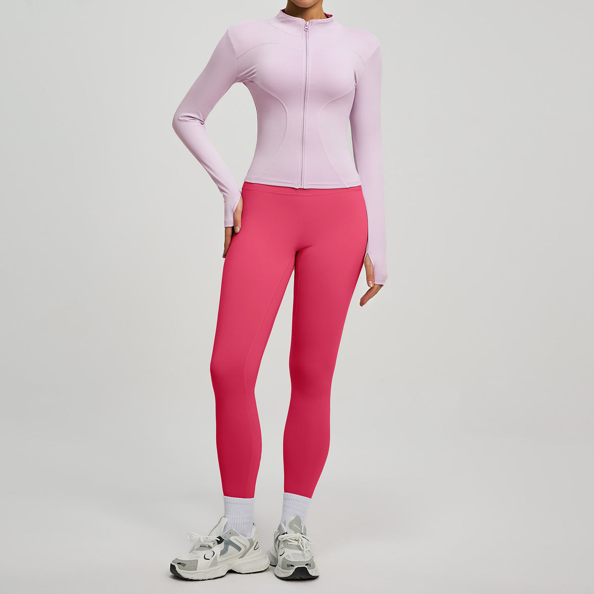 Fitness High-waist Butt-lifting Running Two-piece Set by Ricaloux