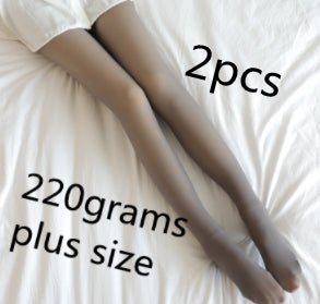 Fake Translucent Plus Size Leggings Fleece Lined Tights Fall And Winter Warm Fleece Pantyhose Women Fleece Lined Pantyhose Thermal Winter Tights - RICALOUX