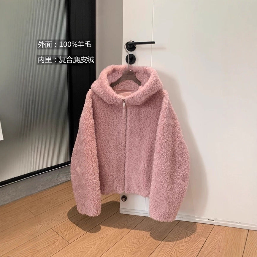 Women's Sheepskin Fur Coat - Warm Winter Long Jacket with Soft Leather Exterior and Plush Lining by Ricaloux