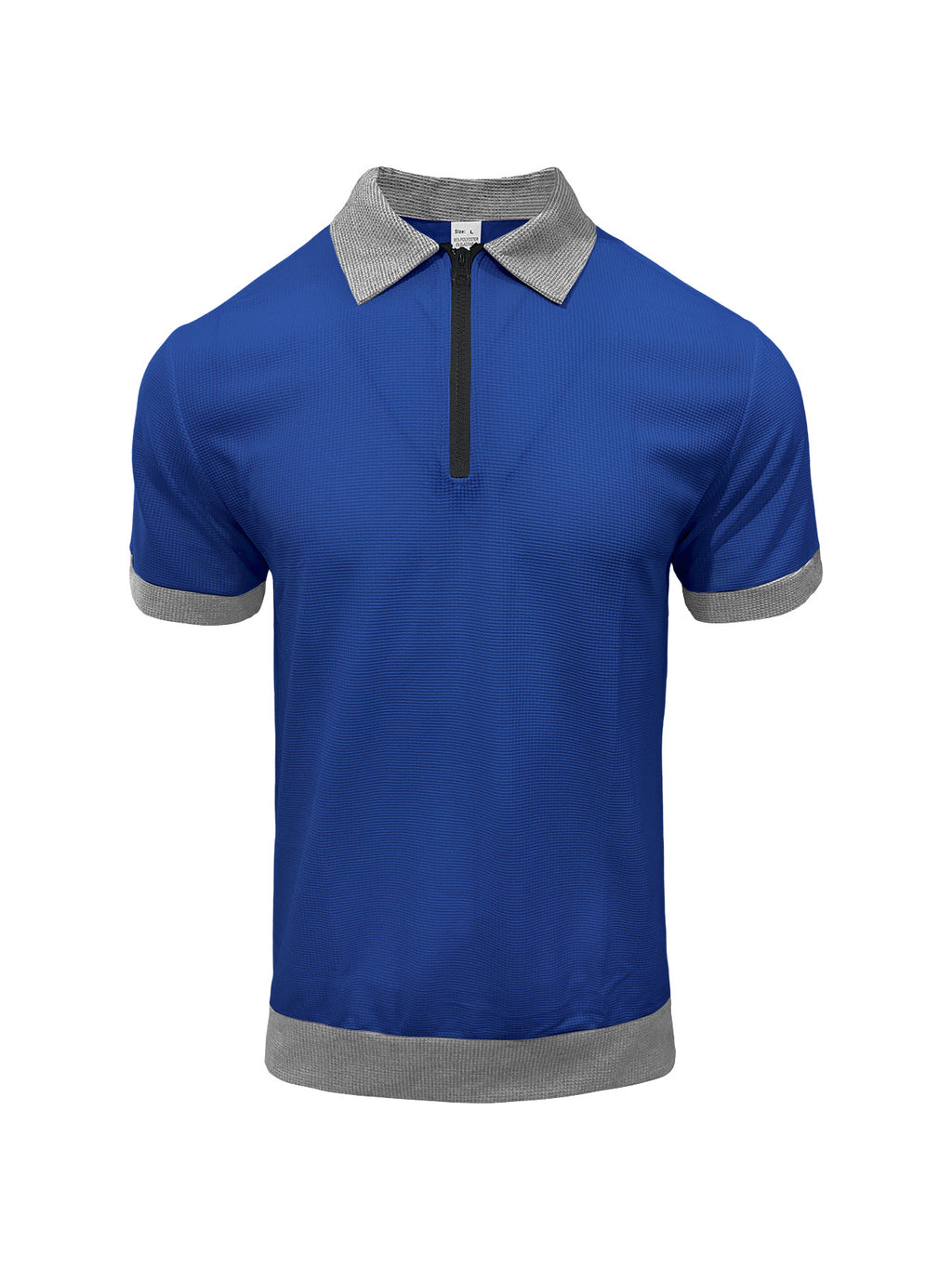 Mens Half-Zip Polo Shirt With Lapel Collar And Short Sleeves – Premium 0 | RICALOUX