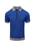 Mens Half-Zip Polo Shirt With Lapel Collar And Short Sleeves – Premium 0 | RICALOUX