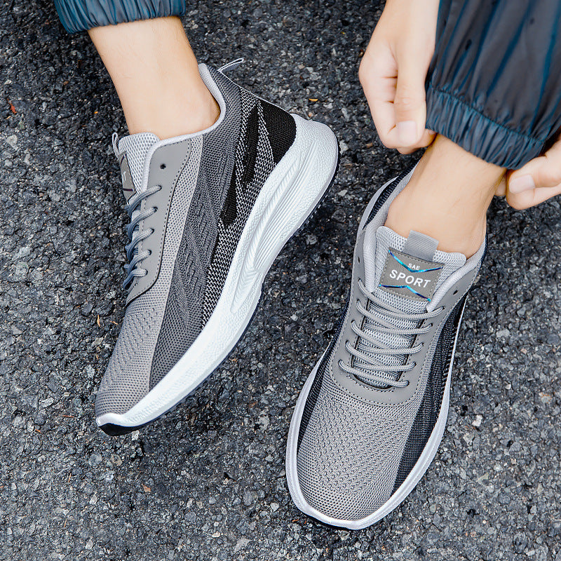 Color-blocked Mesh Sneakers Men Breathable Comfortable Casual Fashion Lace Up Wear-resistant Walking Running Sports Shoes – Premium 4 | RICALOUX