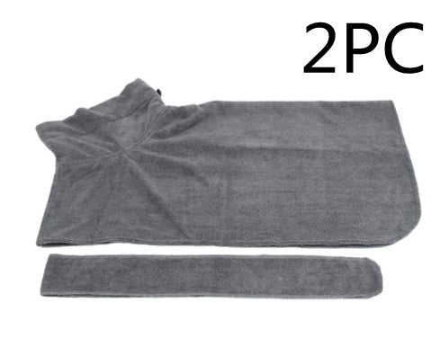 Absorbent Pet Bathrobe With Waist-wrapped Microfiber by Ricaloux