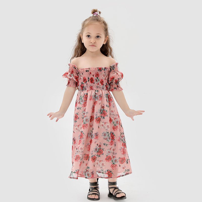 Baby Romper Woven Mother And Daughter Suspender Dress - RICALOUX