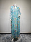 Embroidered Print Long-Sleeve Casual Dress – Premium 0 | RICALOUX