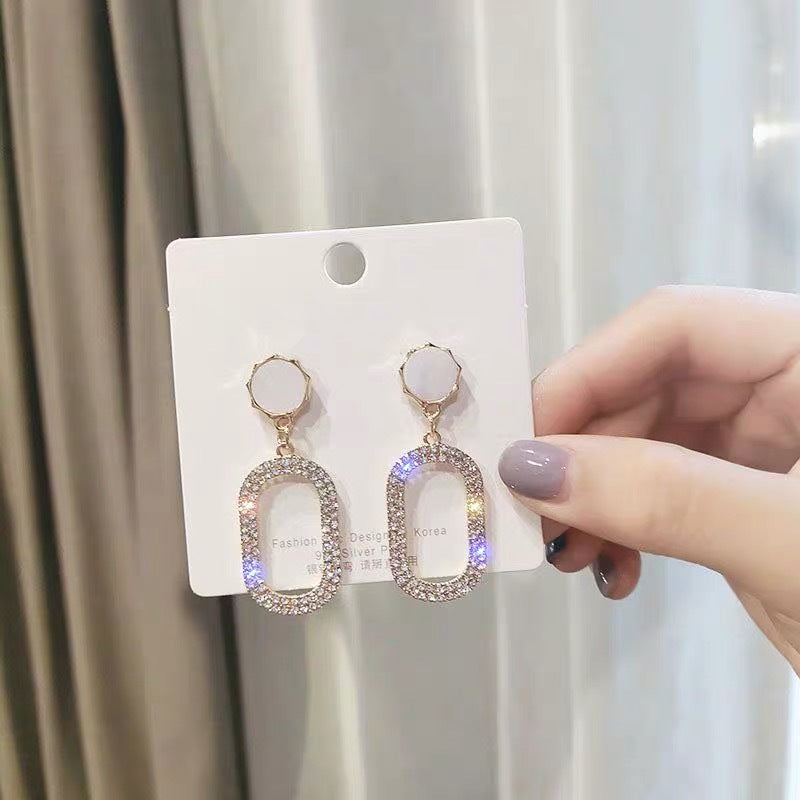 Tassel Jewelry Full Diamond Exaggerated Earrings For Women by Ricaloux