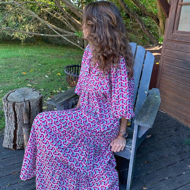 Womens Loose Long-Sleeve Dress With Floral Print And Puffed Sleeves Style For Europe And America by Ricaloux