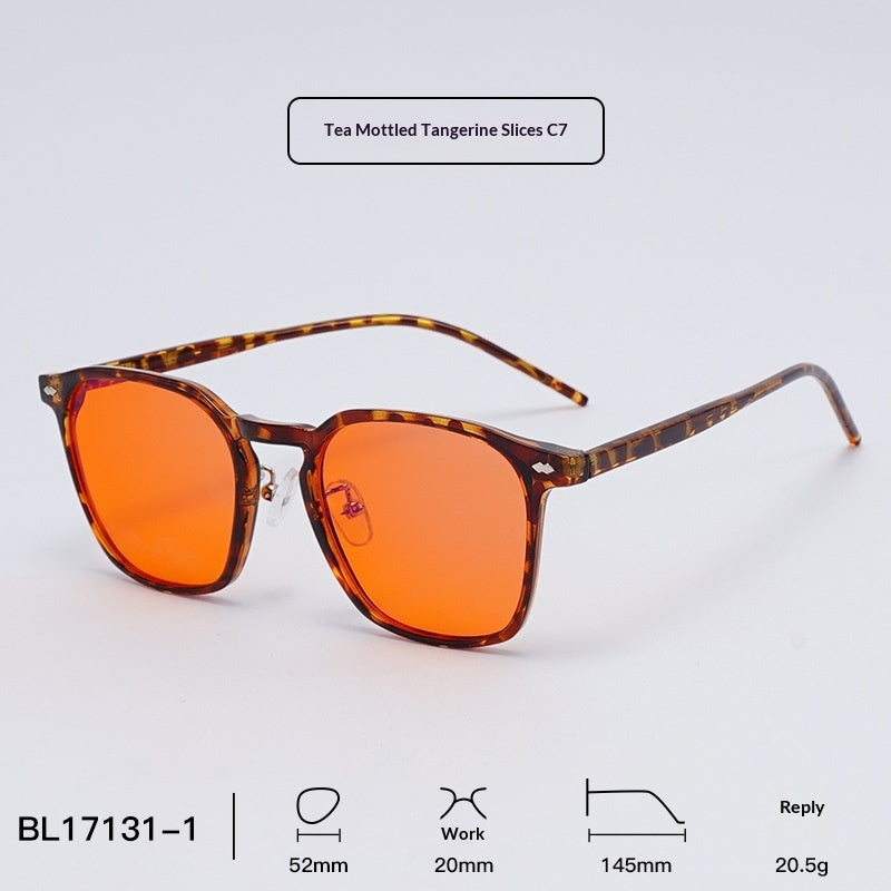 Orange Colored Glasses Anti Blue Light Eye Protection AR Anti Reflective Film by Ricaloux