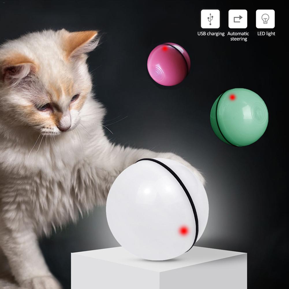 LED Laser Electronic Rolling Pet Funny Cat Toy Ball - RICALOUX
