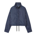 Womens Fashion Turtleneck Polka-dot Puff-sleeve Cropped Jacket – Premium 0 | RICALOUX