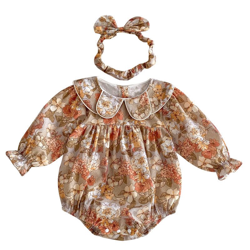 Clothes For Babies Baby Girl Doll Collar Lace Romper - RICALOUX
