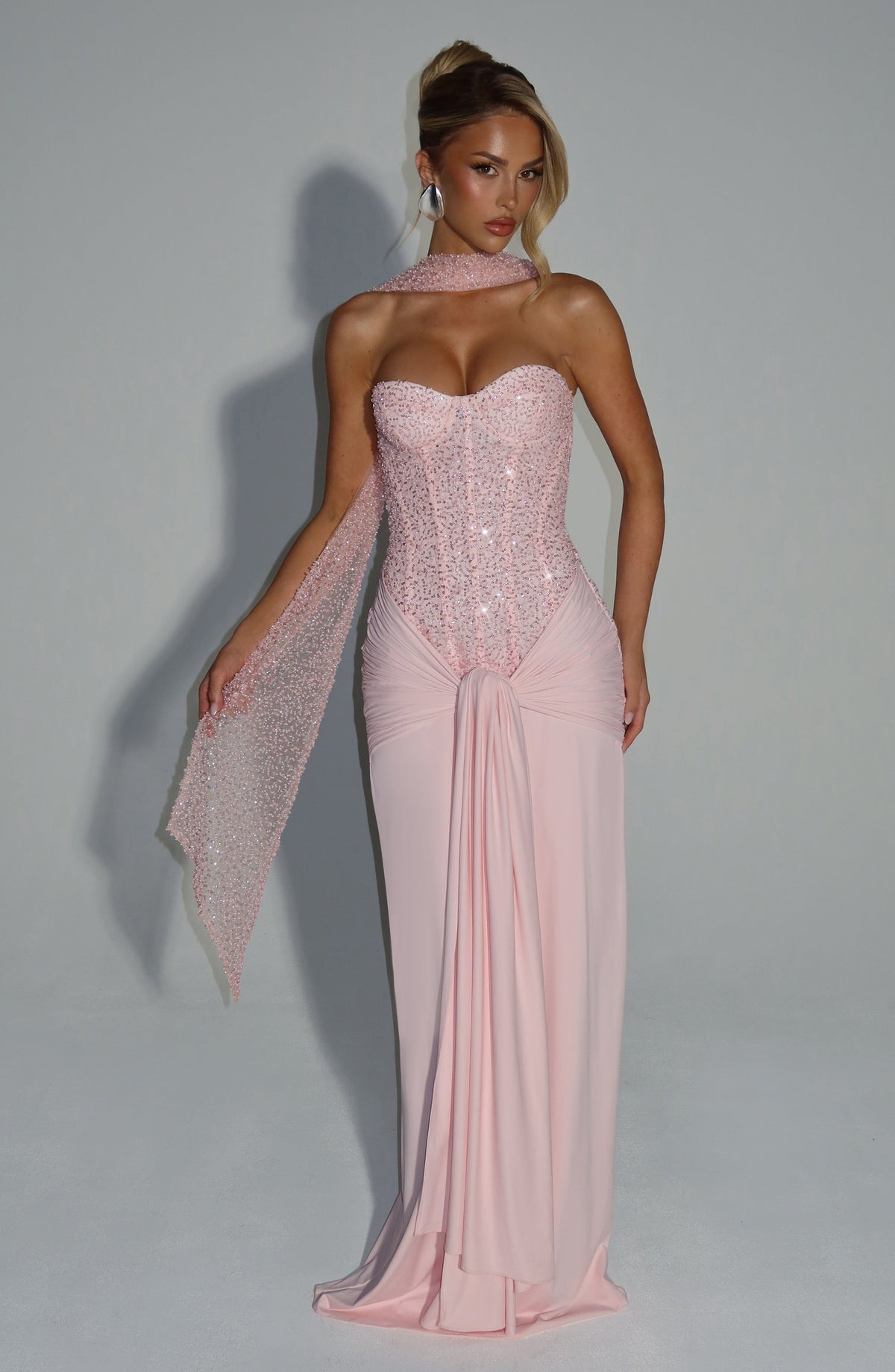Carina Maxi Dress - Blush by Ricaloux