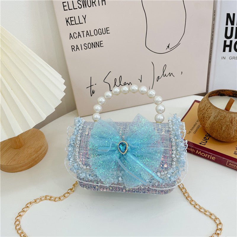 Childrens Bag Summer Fashion Crossbody Bag, Girls Pearl-handled Tote - RICALOUX