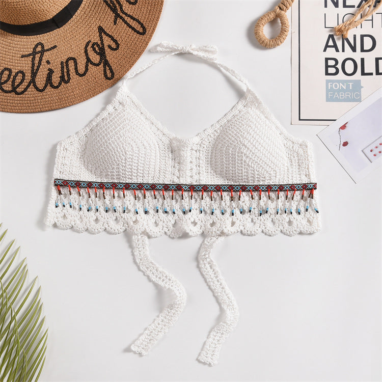 Womens Embroidered Hollow-Out Casual Swimsuit by Ricaloux
