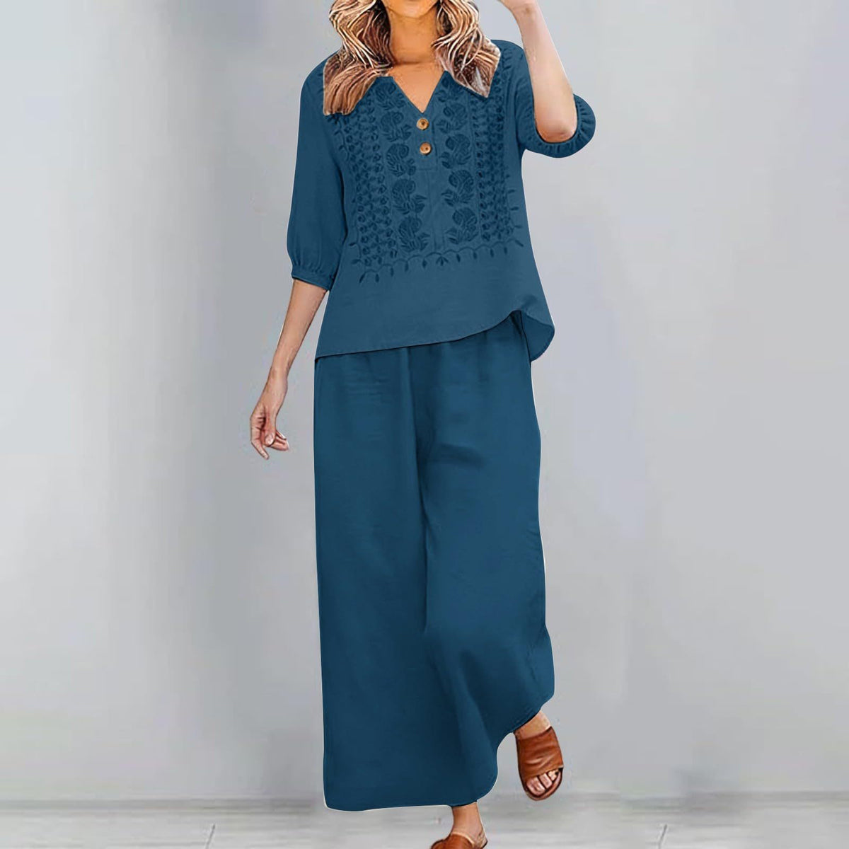 Womens Printed Plus-Size T-Shirt Set – Premium 0 | RICALOUX