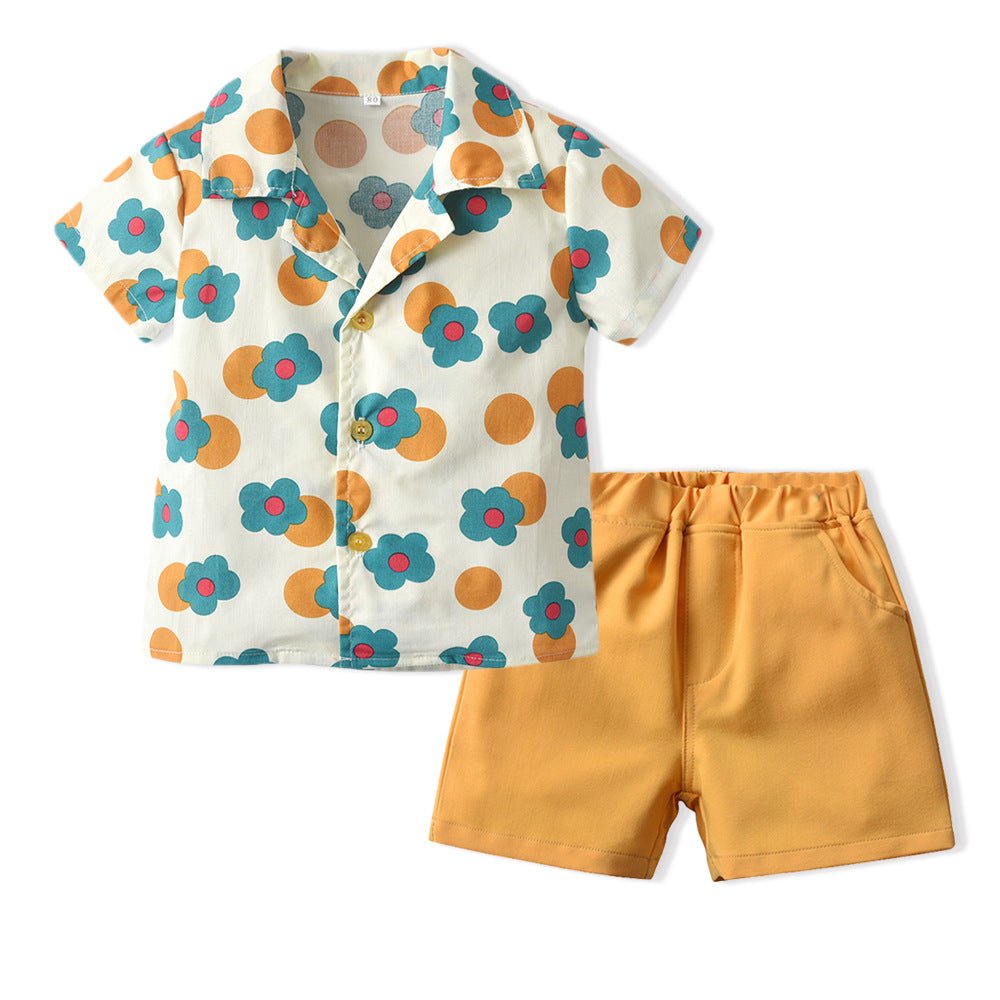 Boys' Shirt Printed Short-sleeved Breathable Children's Shirt Cute Baby Boys' Clothing - RICALOUX