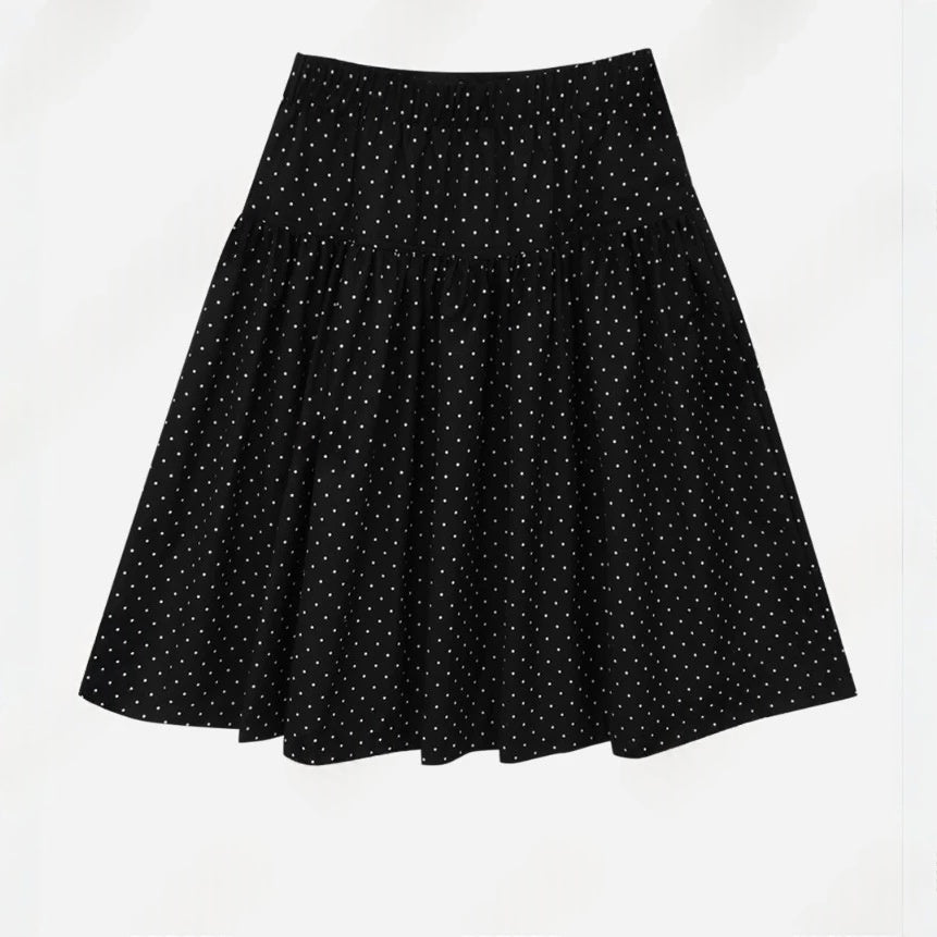 Korean-style Sweet And Versatile Polka-dot Age-reducing Skirt by Ricaloux