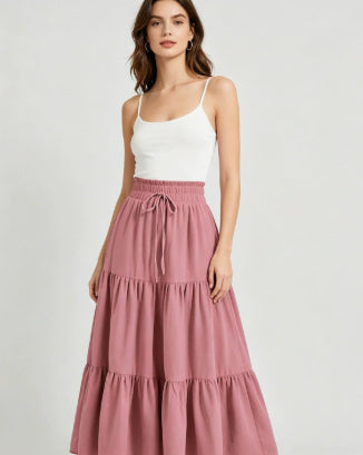 High-waisted A-line Skirt Bohemian-style Printed Flared Skirt – Premium 0 | RICALOUX