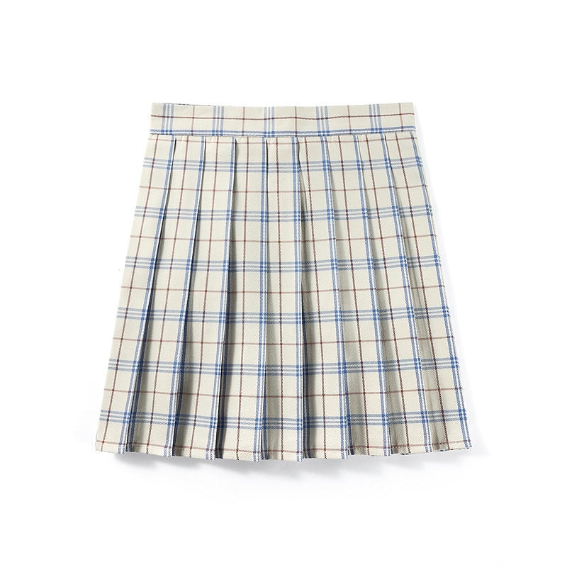High-waisted Pleated Plaid Mini Skirt – Premium 0 | RICALOUX