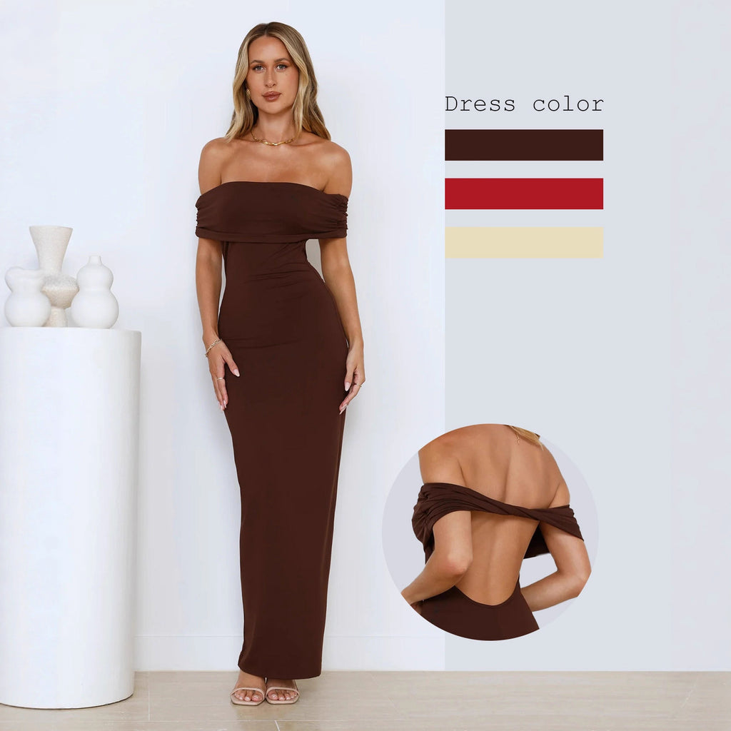 Off-the-shoulder Strapless Backless Sexy Sheath Dress by Ricaloux