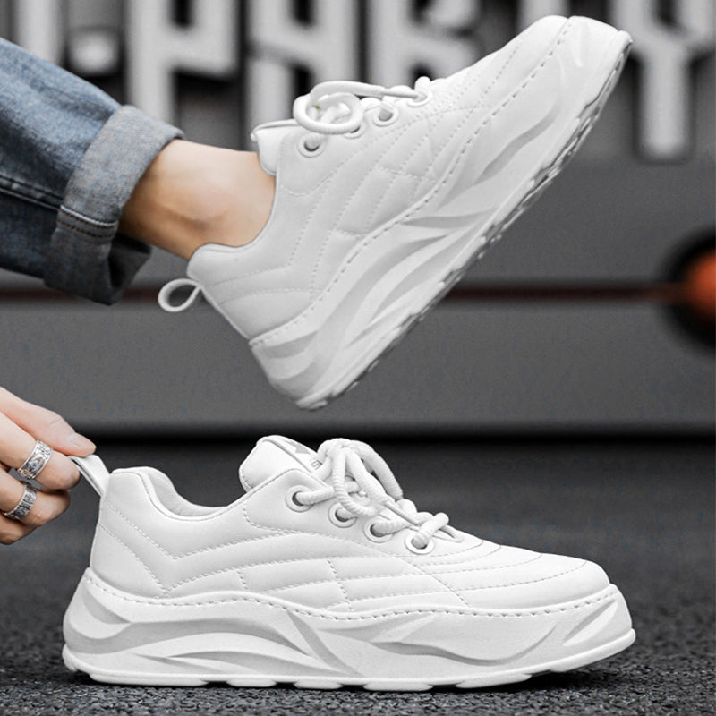 Fashion Thick-soled Anti-skid Shoes Ins Slip-on Casual Lazy Shoes Men Outdoor Breathable Lace-up Running Sports Sneakers by Ricaloux