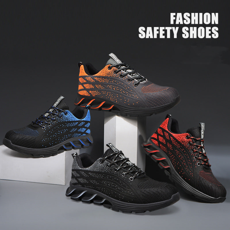 Men Sneakers Indestructible Steel Toe Work Shoes Comfortable Puncture Proof Shoes by Ricaloux