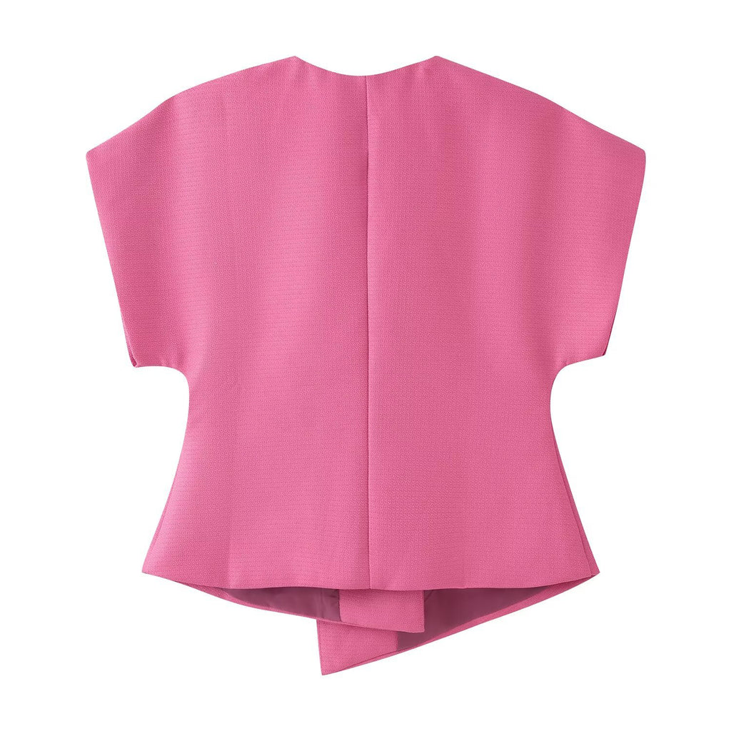 Womens Fashion Versatile Elegant Short-sleeve Blouse – Premium 0 | RICALOUX