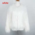 Long-sleeve Plus-size Washed Shearling Coat For European And American Women by Ricaloux