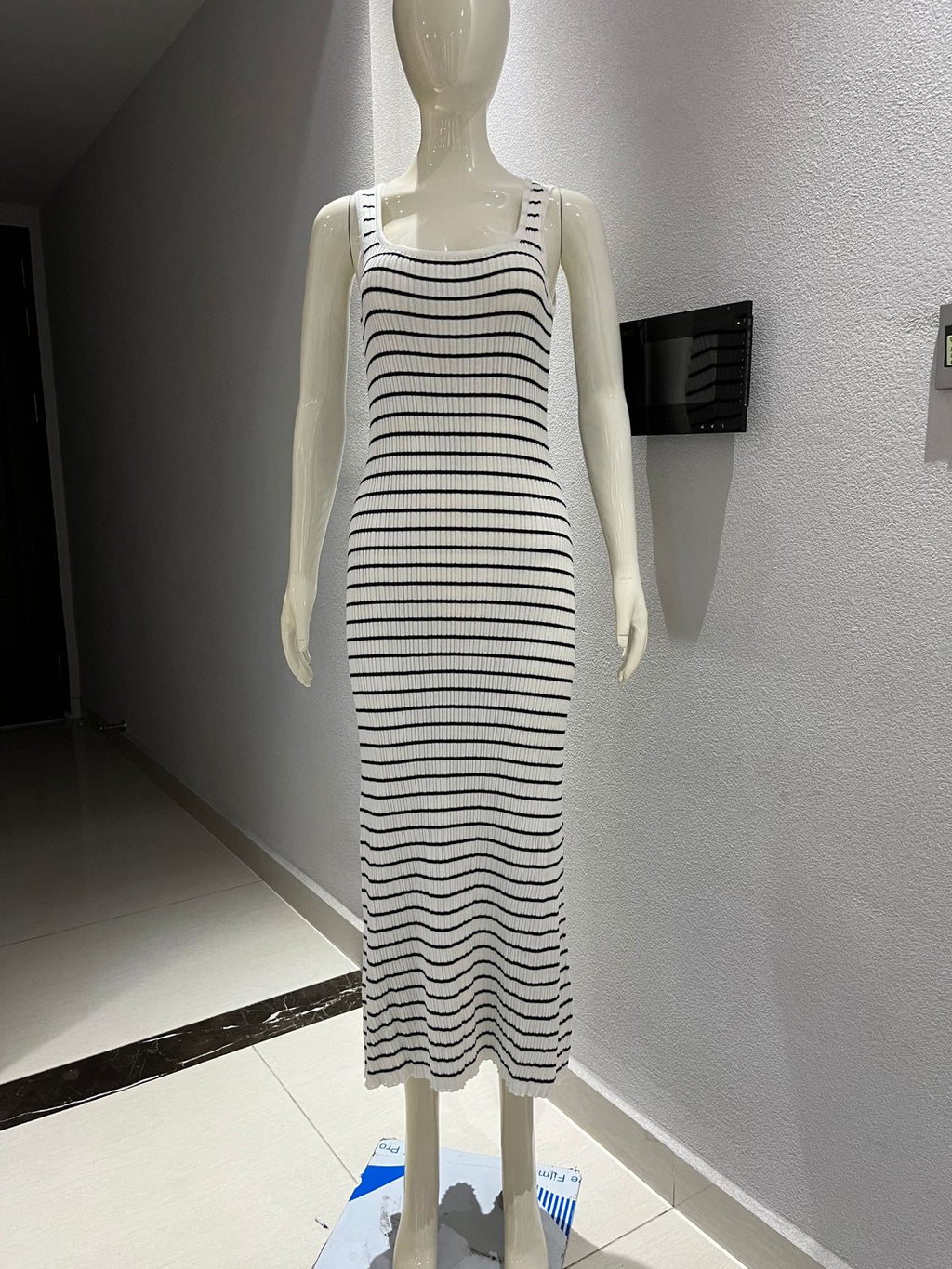 Striped Vest Long Dress Summer Womens by Ricaloux
